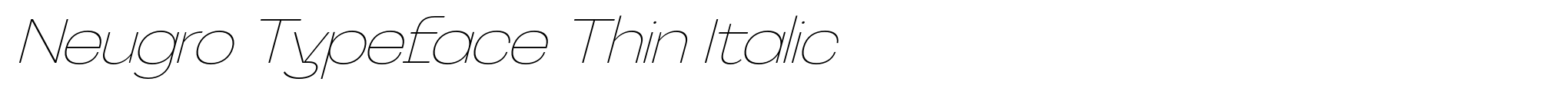Neugro Typeface Thin Italic image
